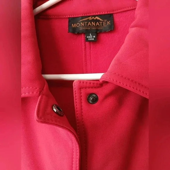 Montanatek women's size Large red zip up jacket with front pockets class… - Picture 3 of 10